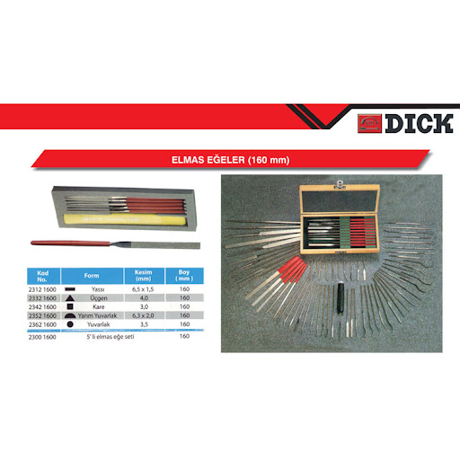 DİCK ELMAS EĞE SETLERİ