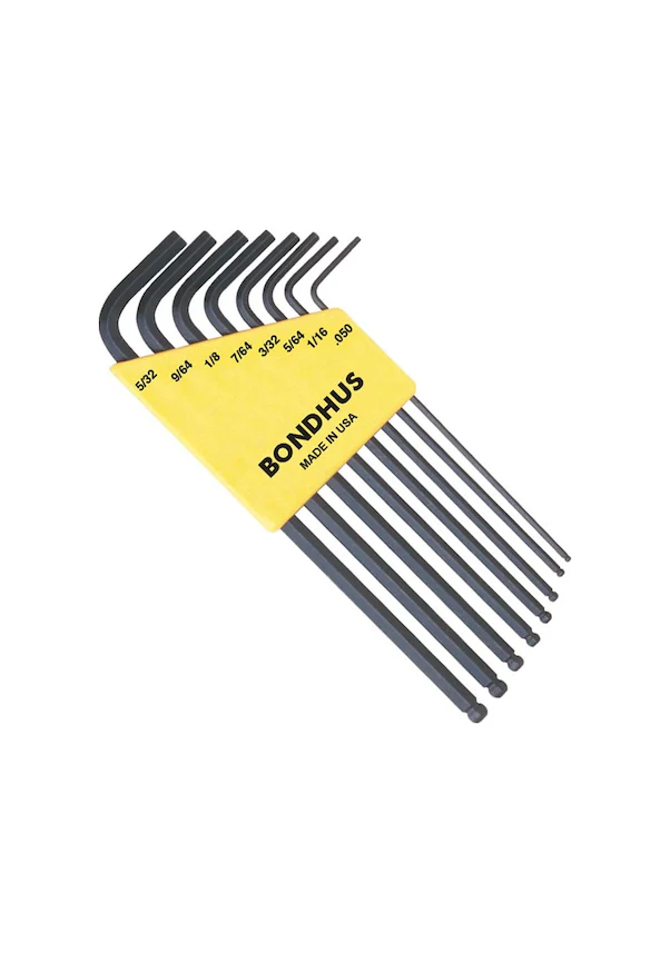 Bondhus 10932 Uzun Top Başlı İnç Ölçü Allen Anahtar Seti Proguard 