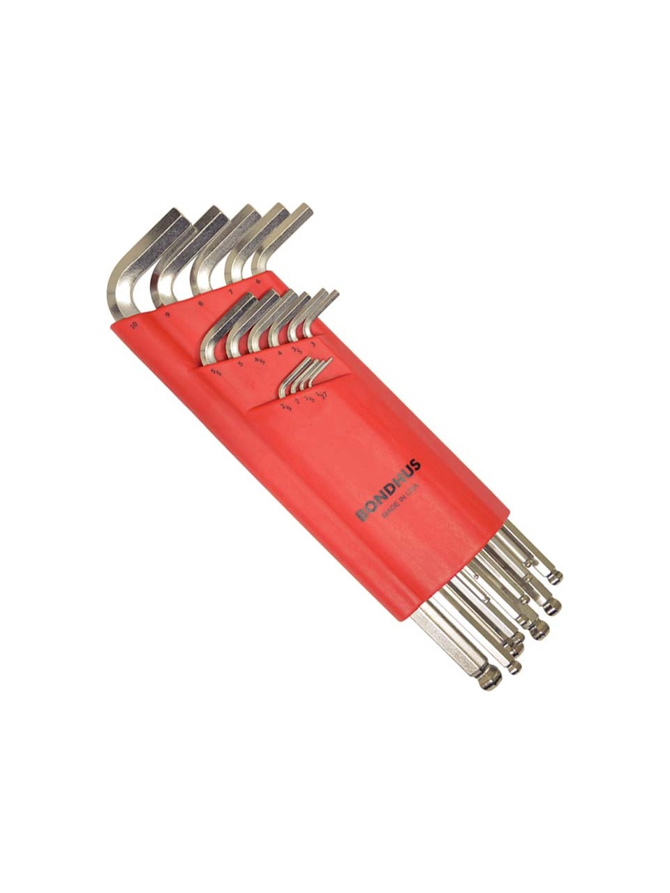 Bondhus 17095 Extra Uzun Top Başlı Metrik Ölçü Allen Anahtar Seti Krom Kaplama 15 Parça