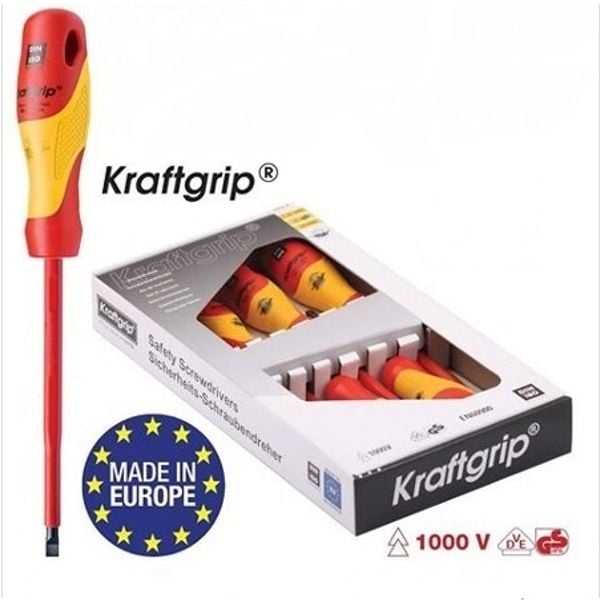 Kraftgrip 43904 7'li 1000V İzoleli Düz-Yıldız Tornavida Seti