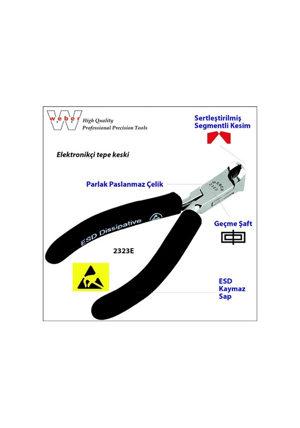 Weber 2323e Elektronikçi Tepe Keski Esd Sap - 120 MM