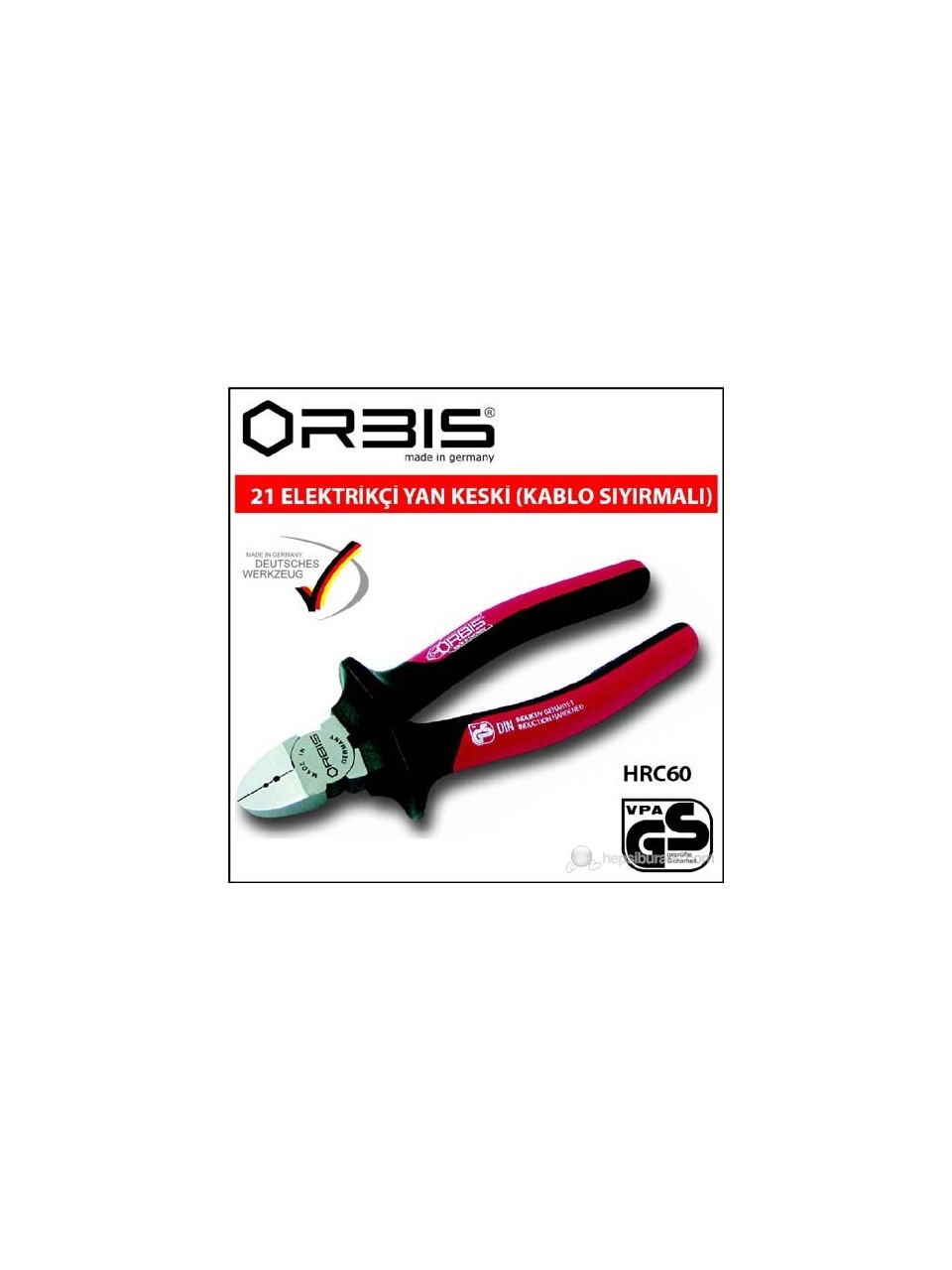 Orbis 21-160 Elektrikçi Yan Keski(Kablo Sıyırmalı) 160Mm 