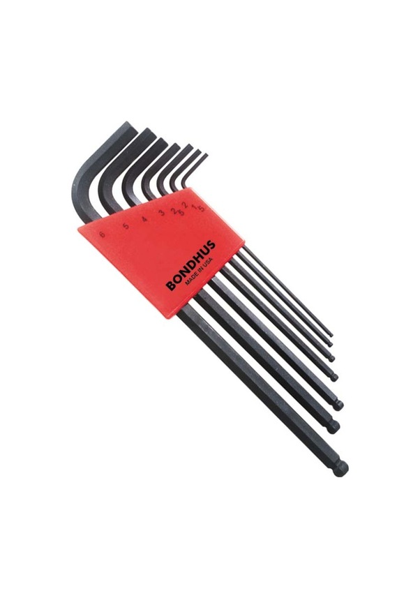 Bondhus 10992 Uzun Top Başlı Metrik Ölçü Allen Anahtar Seti Proguard İzole 7 Parça