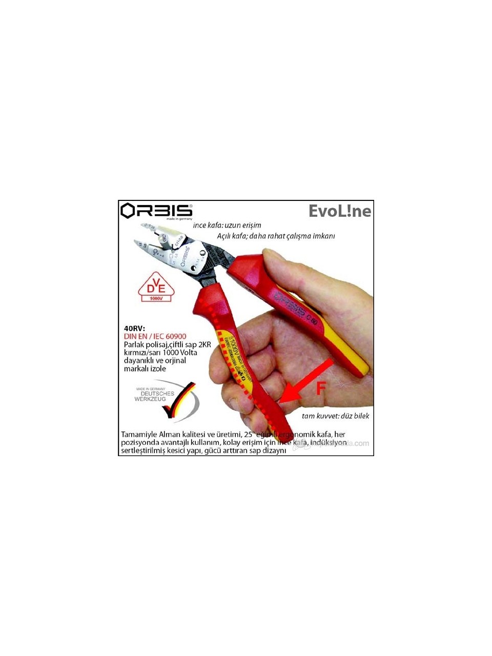 Orbis 21-185/40Rv Evomax Xl Hd İzoleli Yan Keski 180Mm 