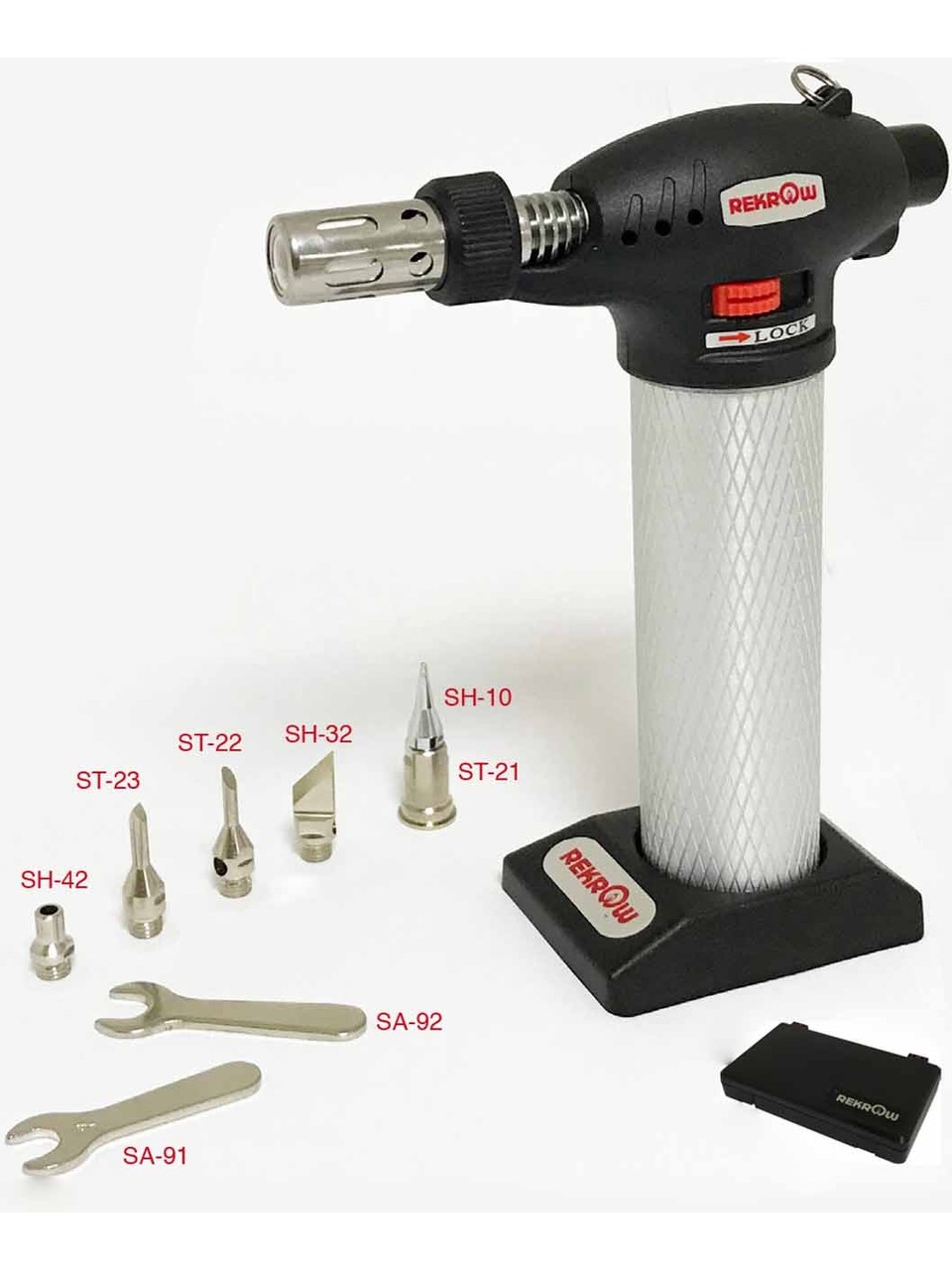 Rekrow RK-2274 Gazlı Havya Seti 9 Parça 