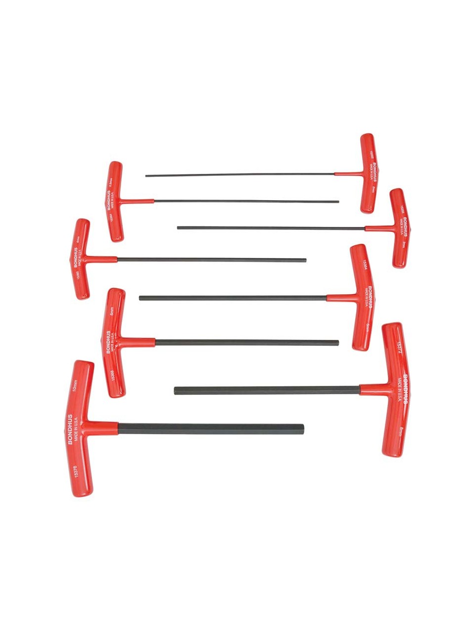 Bondhus 15387 Metrik Ölçü T Sap Allen Anahtar Seti Proguard İzole 8 Parça Boy 229Mm